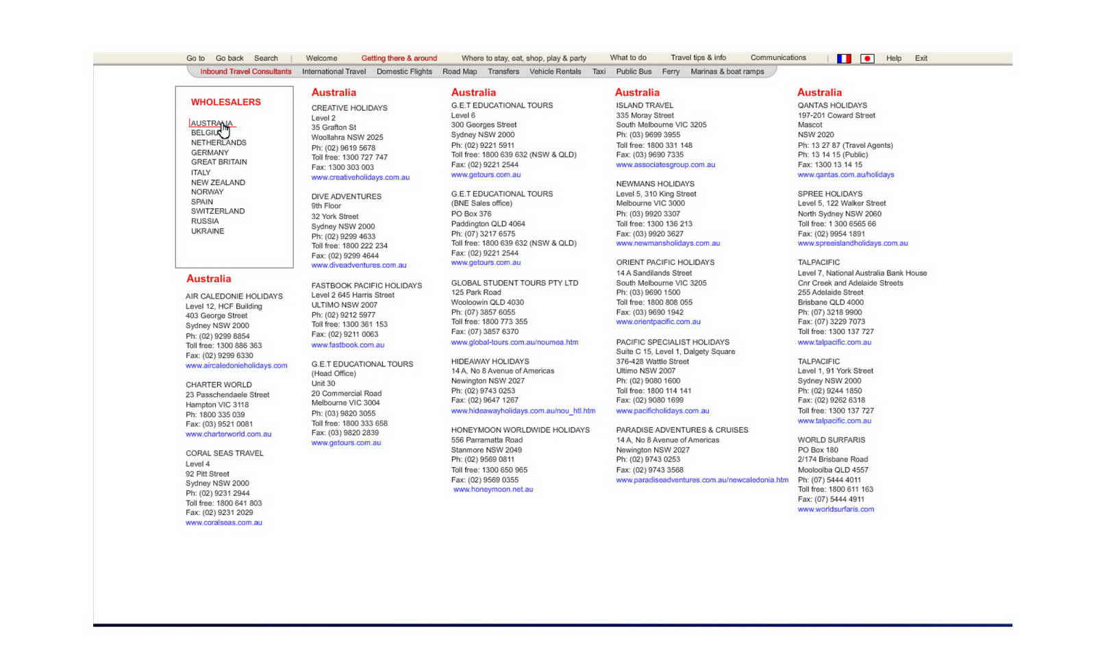 Rocket Guide to New Caledonia International Travel Agents