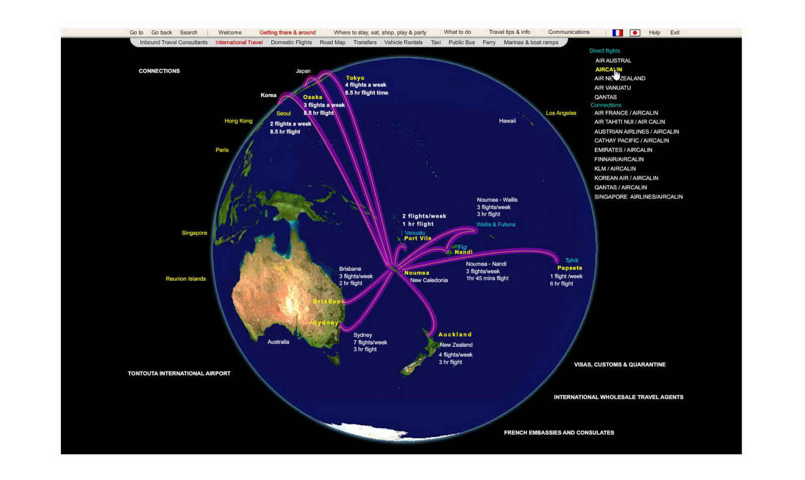 Rocket Travel Guide to New Caledonia International Flights